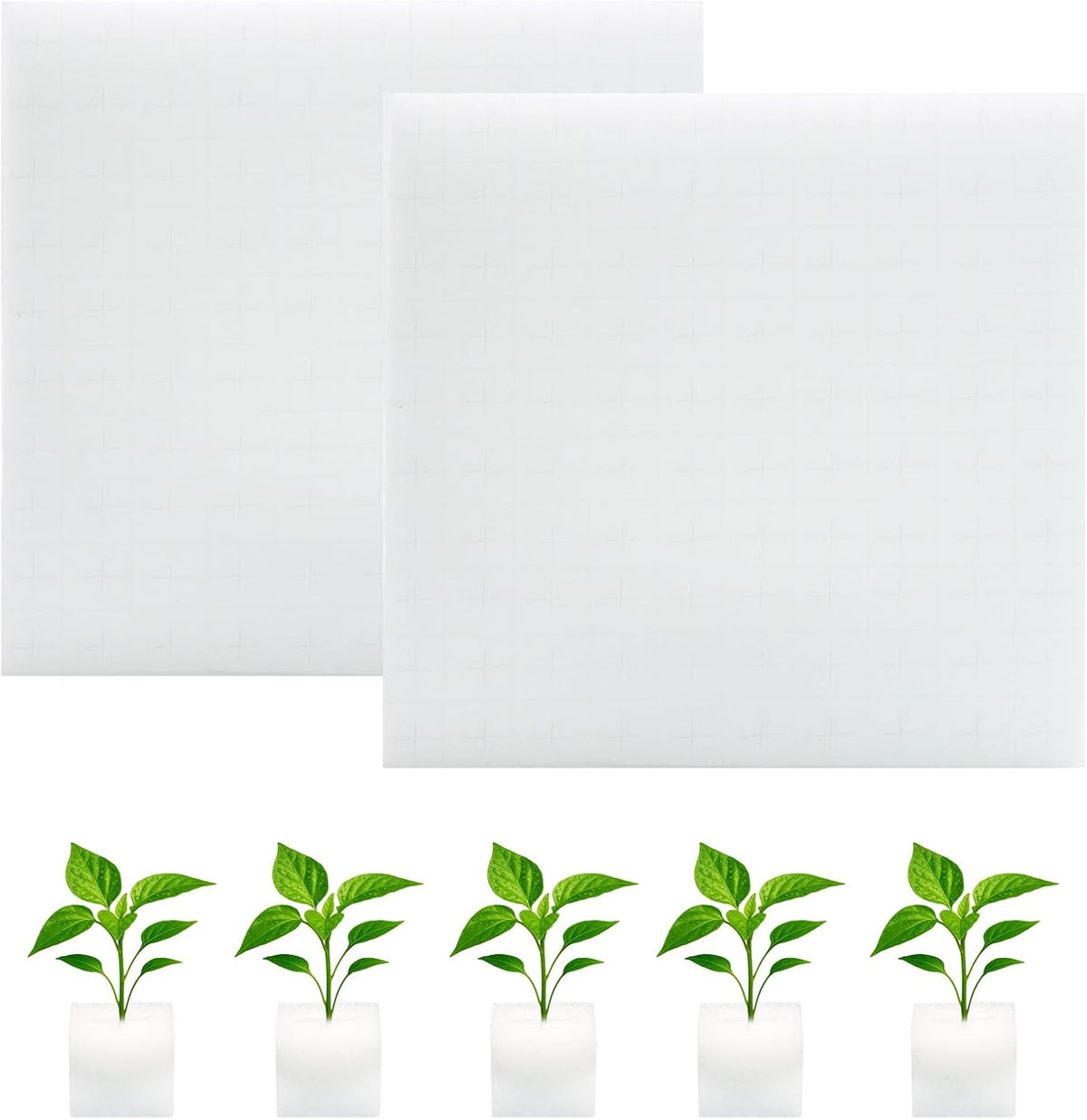 Rockwool, Formering Rockwool, 2 stk, hydroponisk svamp, 200 stk efter skæring - alternativ til drivhus, frøspiring og hjemmegrøntsager