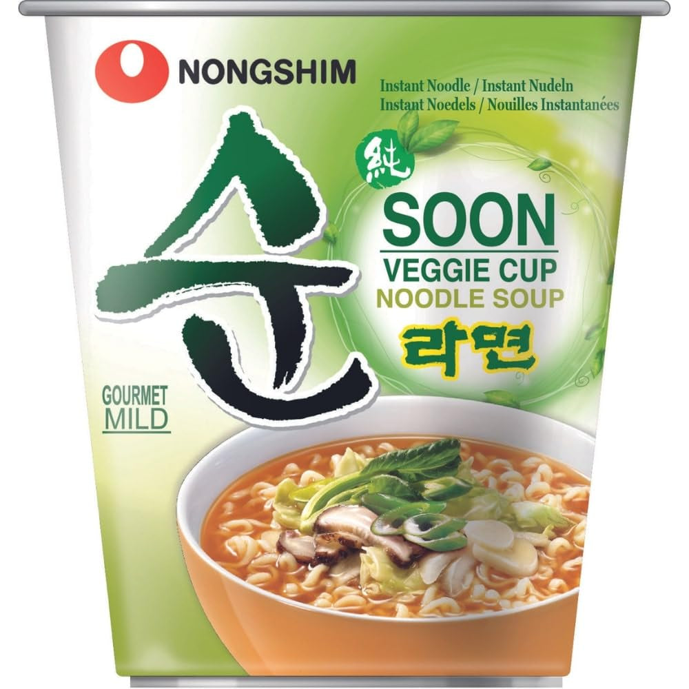 Nong Shim - Instant Cup Nudeln Soon Soon Veggie - Multipack (12 X 67 GR)