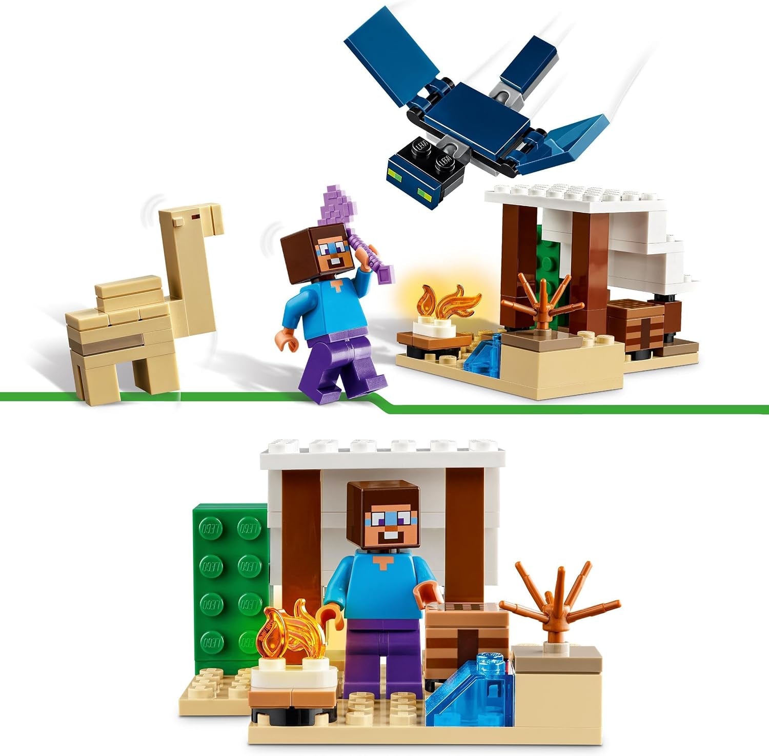LEGO Minecraft Steve's Desert Expedition, videospilsæt til drenge og piger, biome med Steve, hus, figurer og Camel-legetøj, gamergave til børn fra 6 år 21251 Byggesæt Besuche den LEGO-Store
