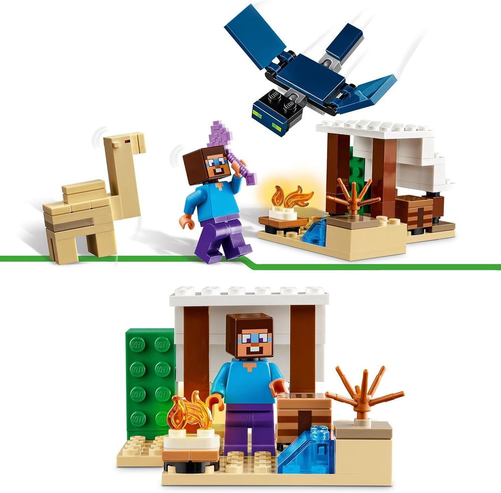 LEGO Minecraft Steve's Desert Expedition, videospilsæt til drenge og piger, biome med Steve, hus, figurer og Camel-legetøj, gamergave til børn fra 6 år 21251 Byggesæt Besuche den LEGO-Store