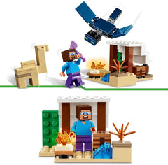 LEGO Minecraft Steve's Desert Expedition, videospilsæt til drenge og piger, biome med Steve, hus, figurer og Camel-legetøj, gamergave til børn fra 6 år 21251 Byggesæt Besuche den LEGO-Store