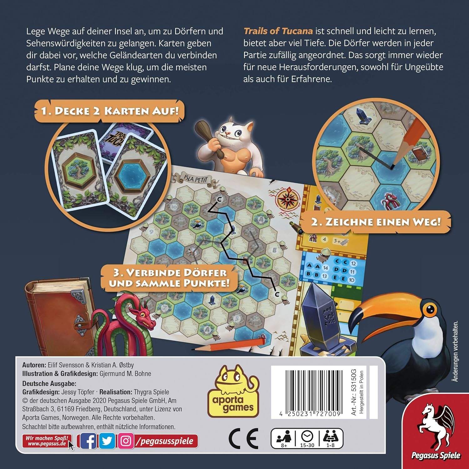 Pegasus Spiele 53150G - Tucanei Trails, White, M