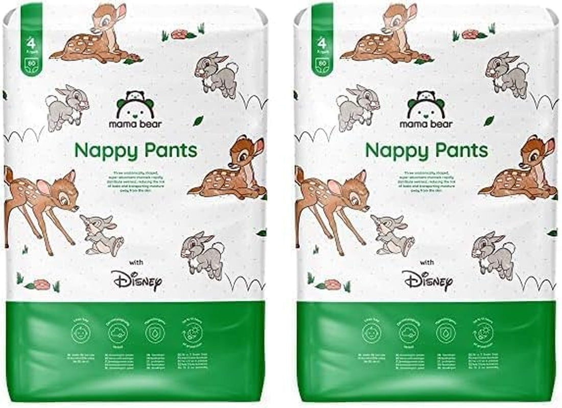 Amazon-mærke: Mama Bear Disney-bleer, størrelse 5 (12-17 kg) - Månedlig æske, hvid, 140 stykker (2 pakker af 70)