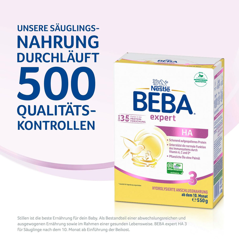 BEBA expert HA 3 Hydrolyseret fortsættelsesformel, fra 10 måneder, 1 pakke (1 x 550 g)
