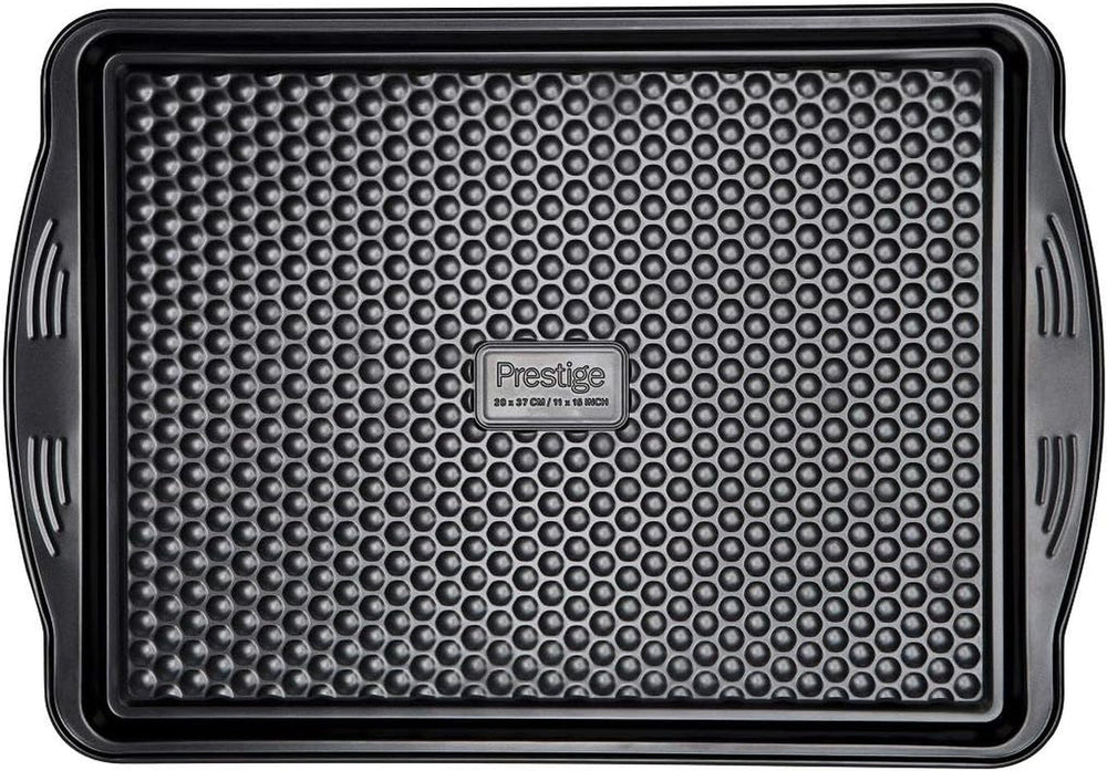 Prestige 48227 Aerolift Muffin Zinn, Carbon Steel, Schwarz Forme og bageplader Naty Shop Groß Backblech