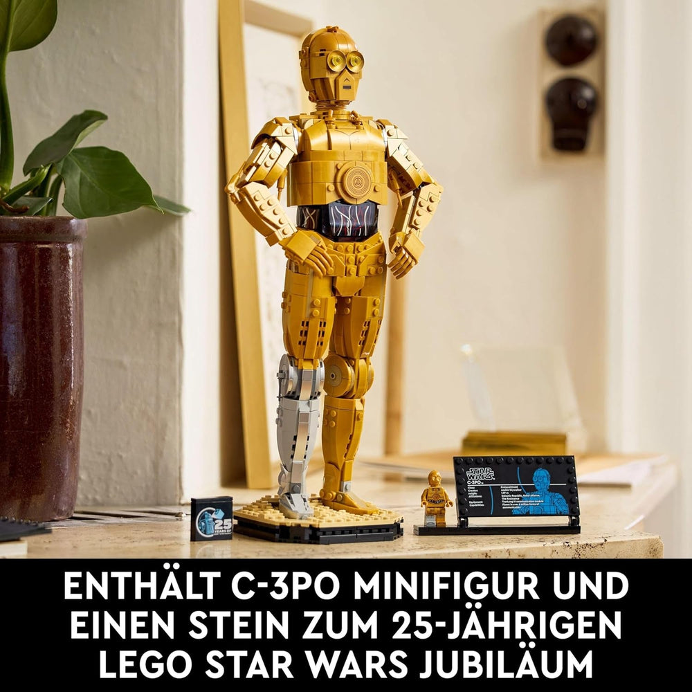 LEGO Star Wars C-3PO B, byggebar droid, model til at samle, bygge og vise, nostalgisk gaveidé til voksne og fans, samlerstykke, fantasy legesæt 75398 byggesæt Besuche den LEGO-Store