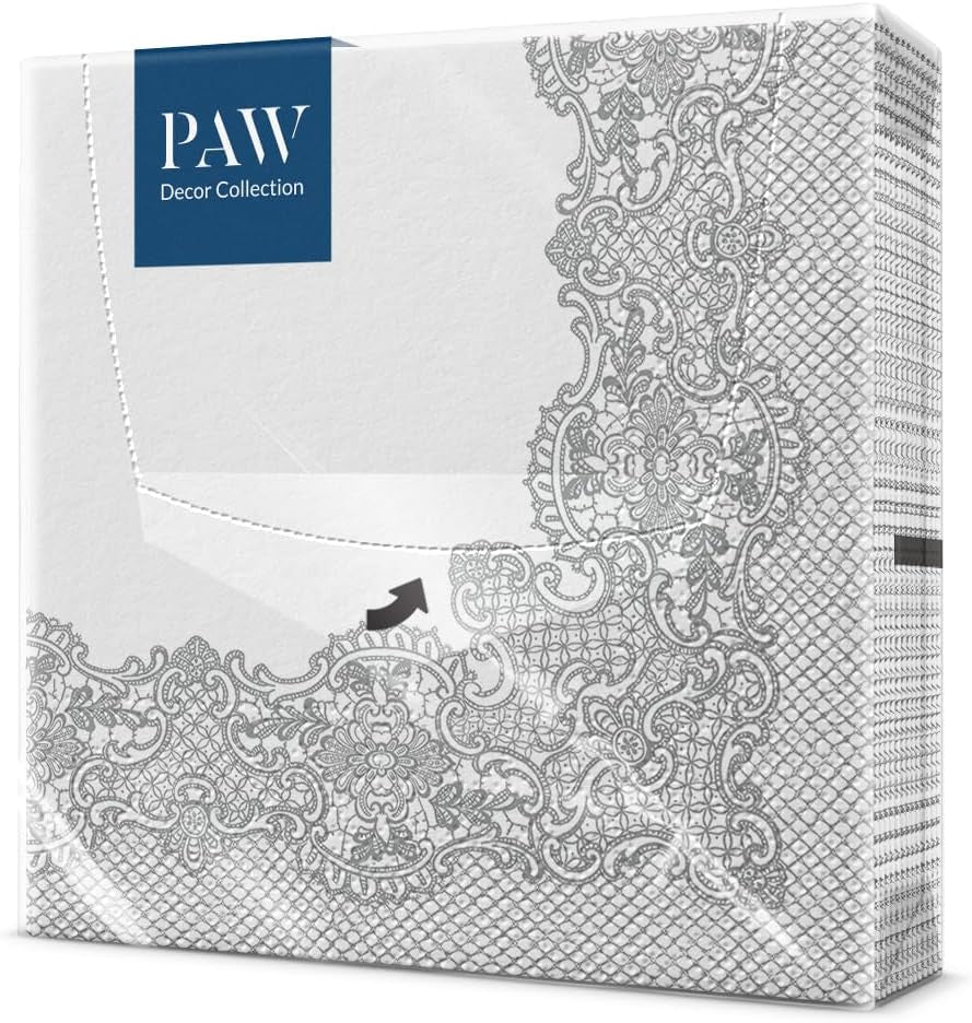 PAW - Șervețele 3 straturi (33 X 33 Cm) I 20 de bucăți I Perfect pentru petreceri, zile de naștere, sărbători I Decorațiuni de masă pentru petreceri pentru copii - Șervețele de hârtie colorate cu motiv - fotbal I minge de fotbal (pachet cu 2)