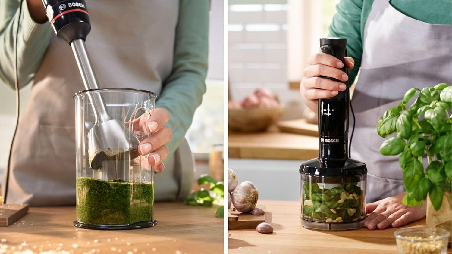 Bosch Standmixer Ergomaster Serie 4, 1000 Watt, Edelstahl-Mixstab, Zerkleinerer, Mix-/Messbecher, Schwarz Kitchen Naty Shop