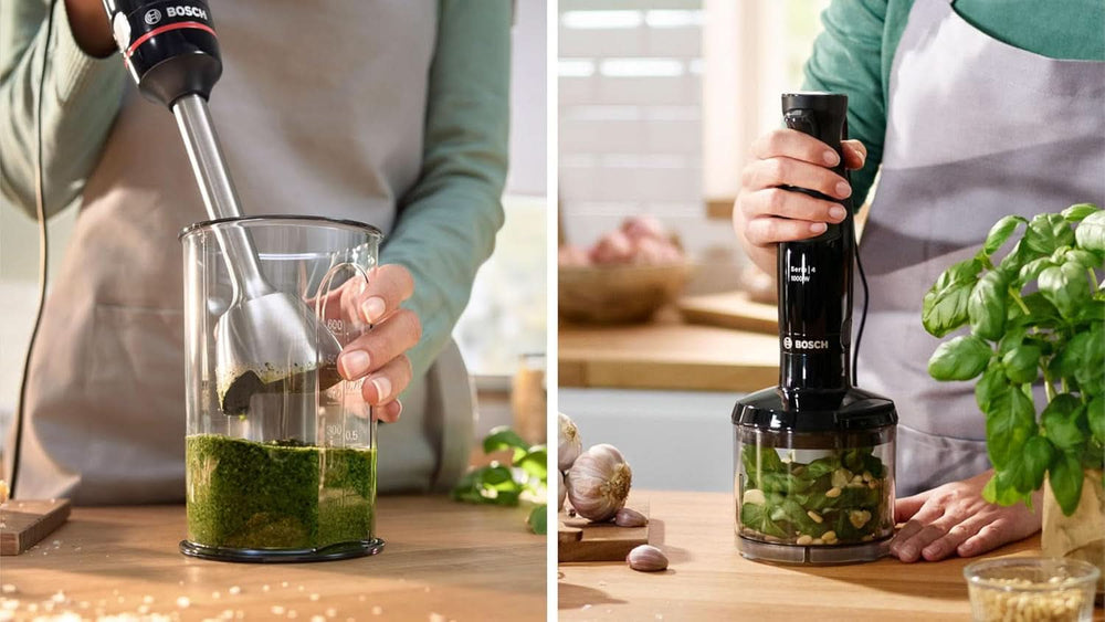 Bosch Standmixer Ergomaster Serie 4, 1000 Watt, Edelstahl-Mixstab, Zerkleinerer, Mix-/Messbecher, Schwarz Kitchen Naty Shop