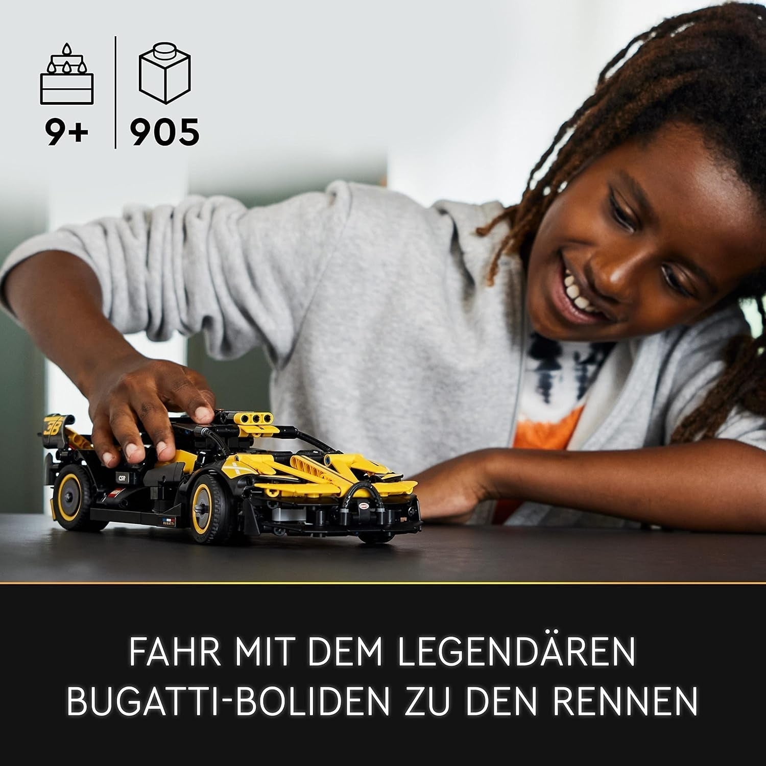LEGO Technic Bugatti racerbil, bilmodelsæt, sportsvognslegetøj, ikonisk samlerbilsæt, byggelegetøj fra 9 år 42151 Byggesæt Besuche den LEGO-Store