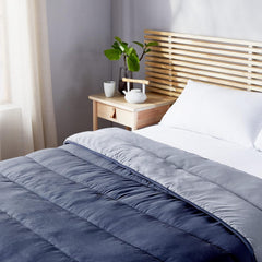 Pikolin Home - Vendbar quilt 300 G - Tofarvet nordisk fyld - Til seng 135 - Hyggelig, varm, åndbar, sennepsgul, 220 X 220 Cm Dyner og dyner Naty Shop