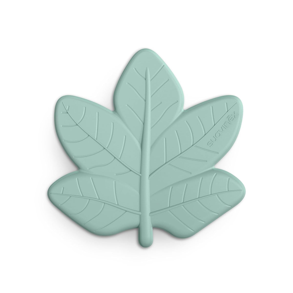 Suavinex, inel de dentiție din silicon dintr-o singură bucată. Moale, flexibil, sigur. Calmează și ameliorează gingiile bebelușului. Ergonomic, ușor de prins, cu textură/ușurare. Design cu pădure, Poezie, Verde