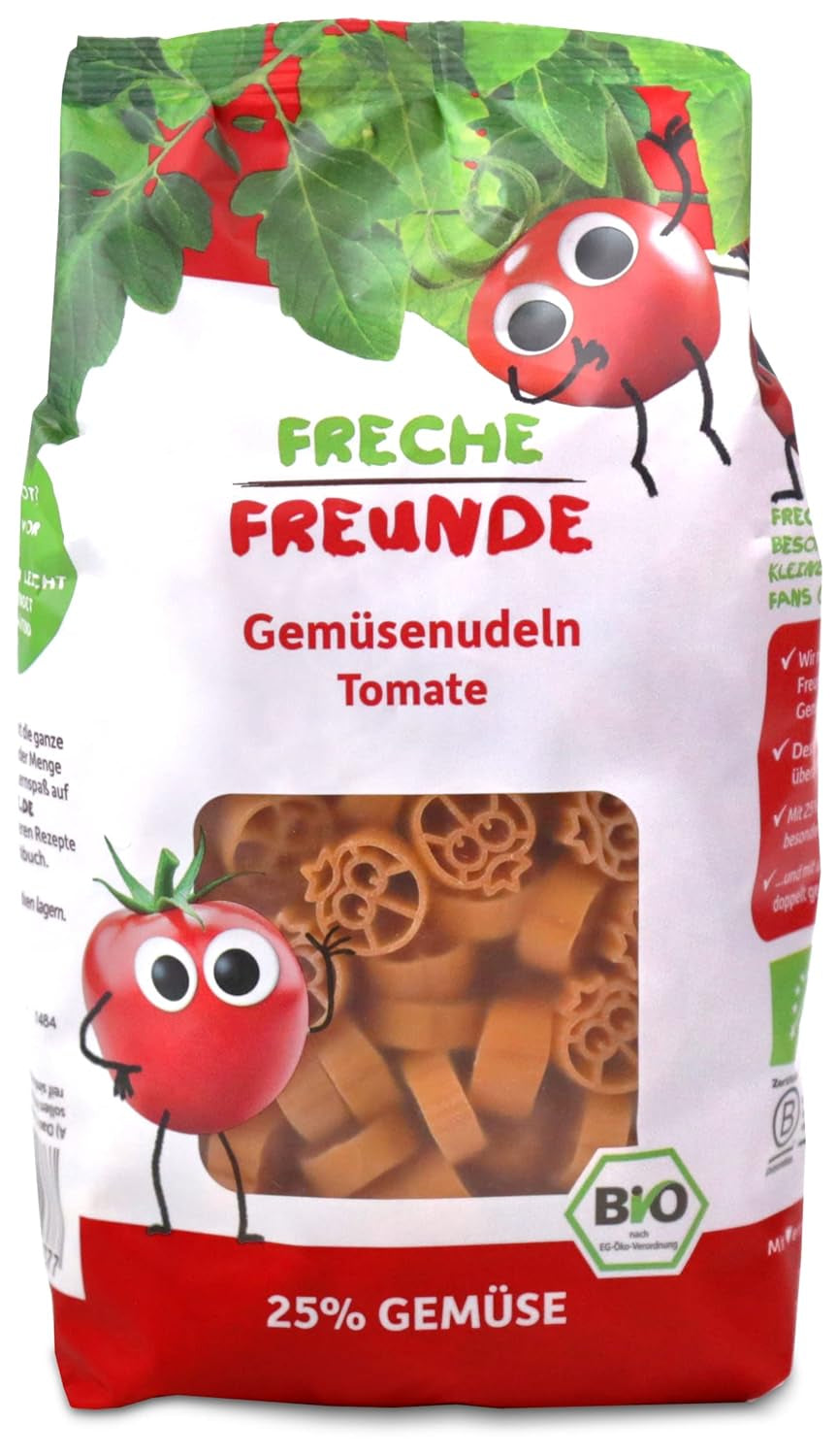Freche Freunde Økologiske grøntsagsnudler 'Gulerod' 25 % grøntsagsindhold Vegansk 6-pak (6 x 300 g)