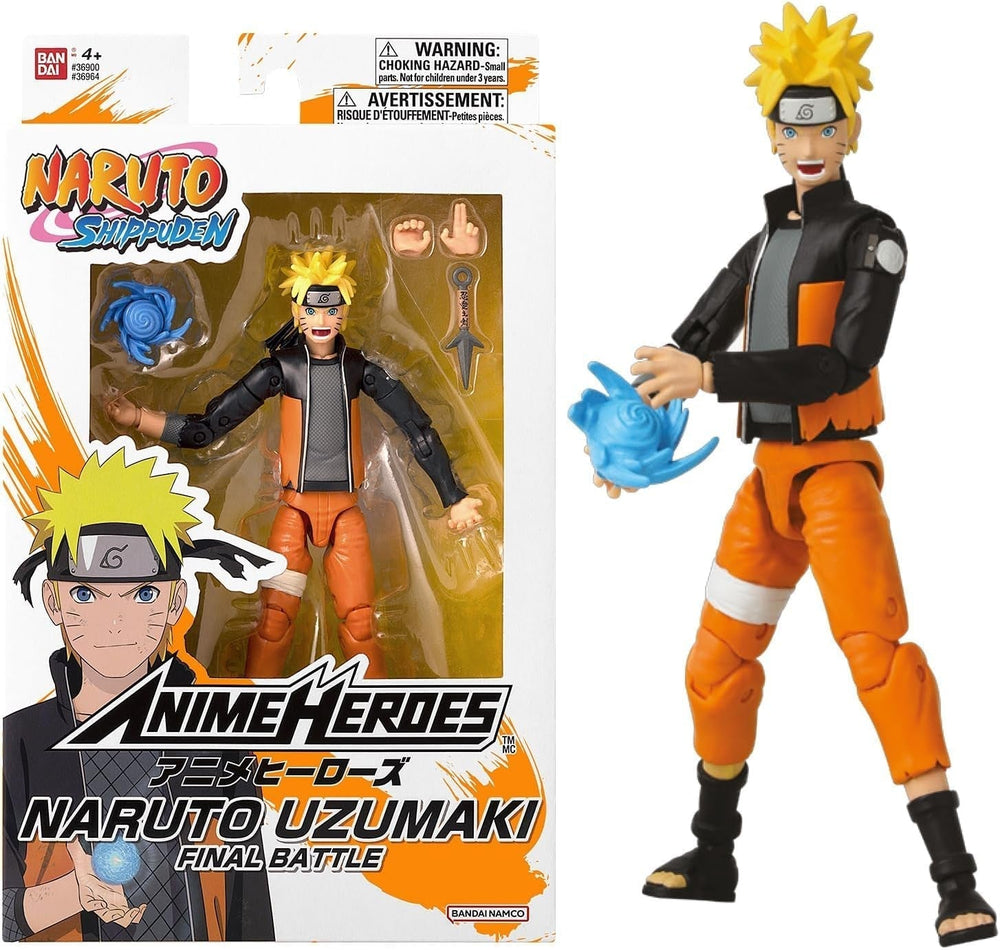 Bandai - Anime Heroes - Naruto Shippuden - Anime Hero Figures 17 Cm - Kakashi Hatake - Licență oficială - Figura articulată Kakashi - 36903 Action figures Naty Shop Naruto Uzumaki (Bătălia finală)