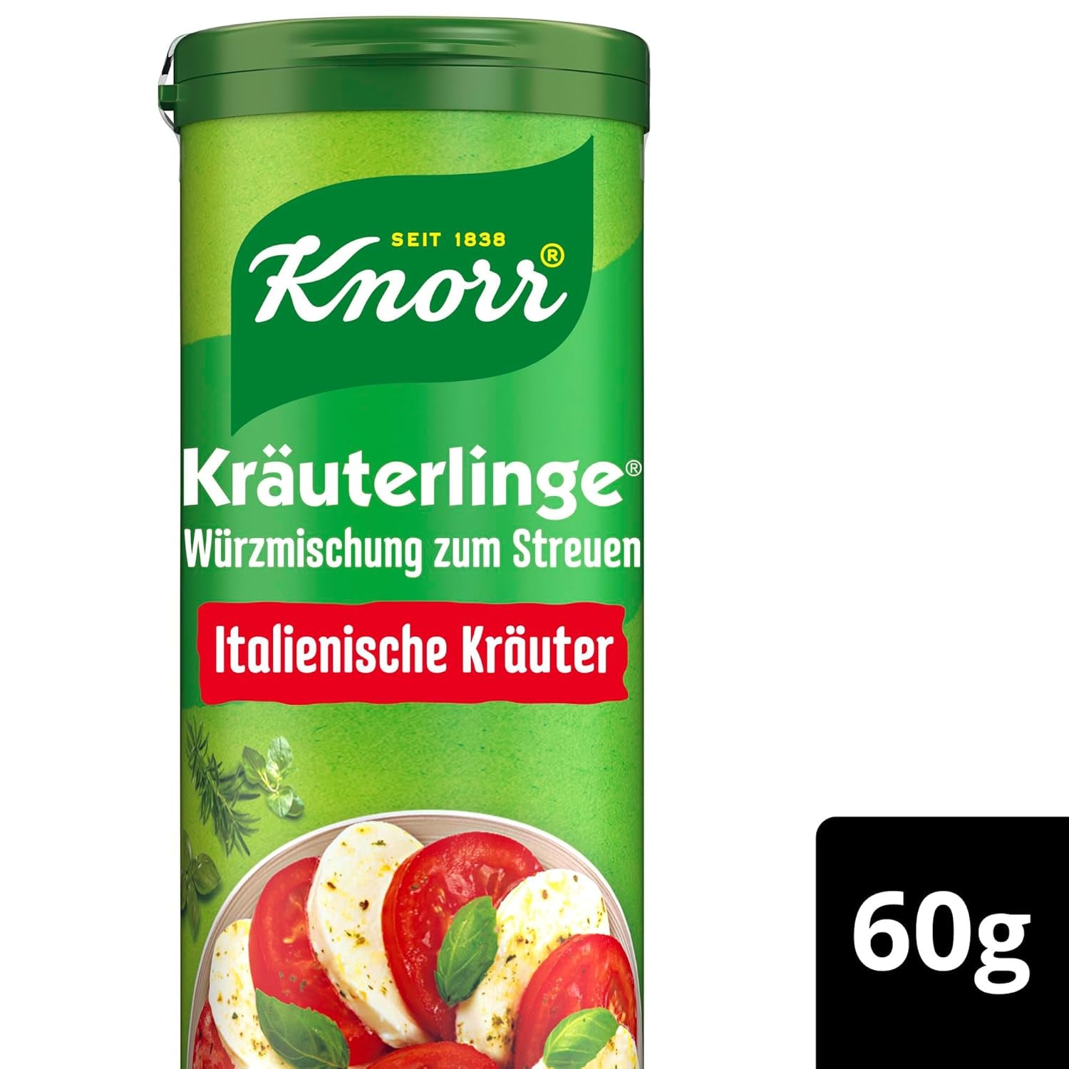 Knorr Kräuterlinge Italienische Kräuter Würzmischung zum Streuen für Pasta, Gemüse eller enen Salat 60 g