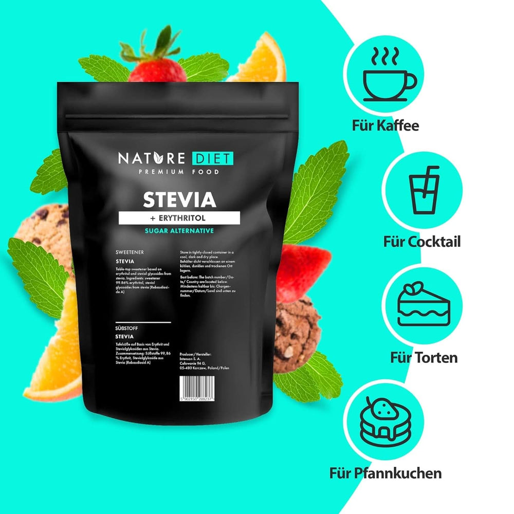 Nature Diet - Stevia sødemiddel, 1 kg sødemidler Naty Shop