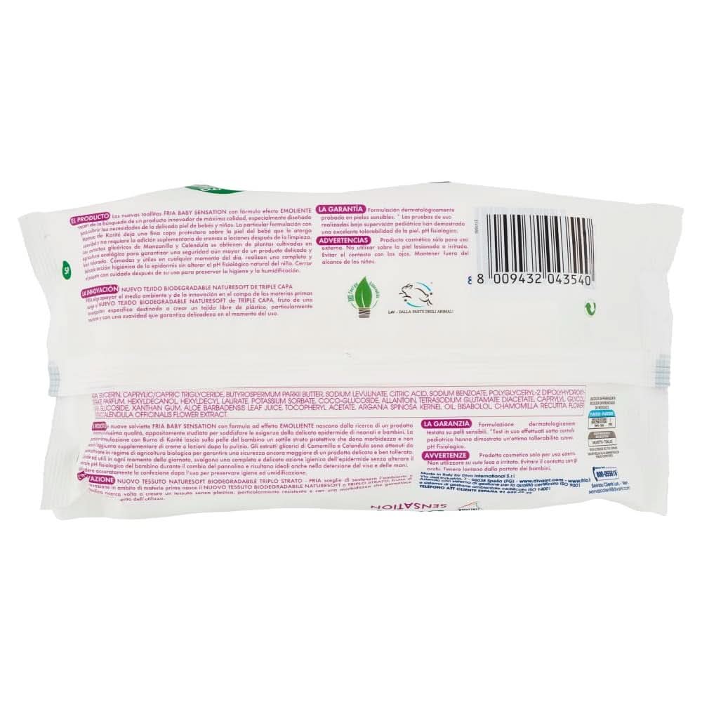 Baby Sensatios med låg, 72 servietter Baby Wet Wipes Naty Shop