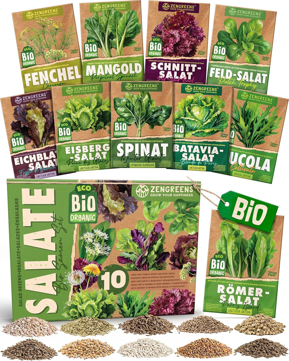 Økologiske tomatfrø i et sæt med 10 - 10 tomatfrø til nem dyrkning i haven, balkonen eller højbedet - Plantefrø - Frøplanter