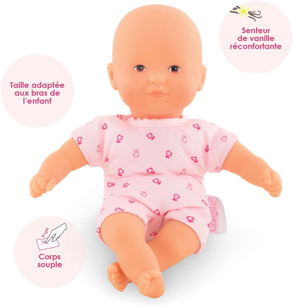 Corolle 9000120130 - Mon Premier Poupon Mini Calin 20cm, Französische Puppe mit Charme und Vanilleduft