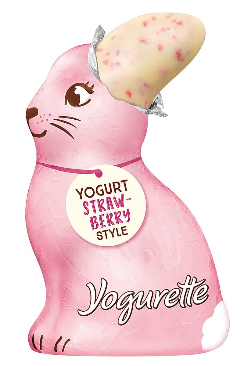 Ferrero Osterhase | 75 G | Weiße Joghurtschokolade Mit Fruchtigen Erdbeercrisps | Ostern | Osterhase | Geschenk Aus Schokolade in Hasenform Naty Shop