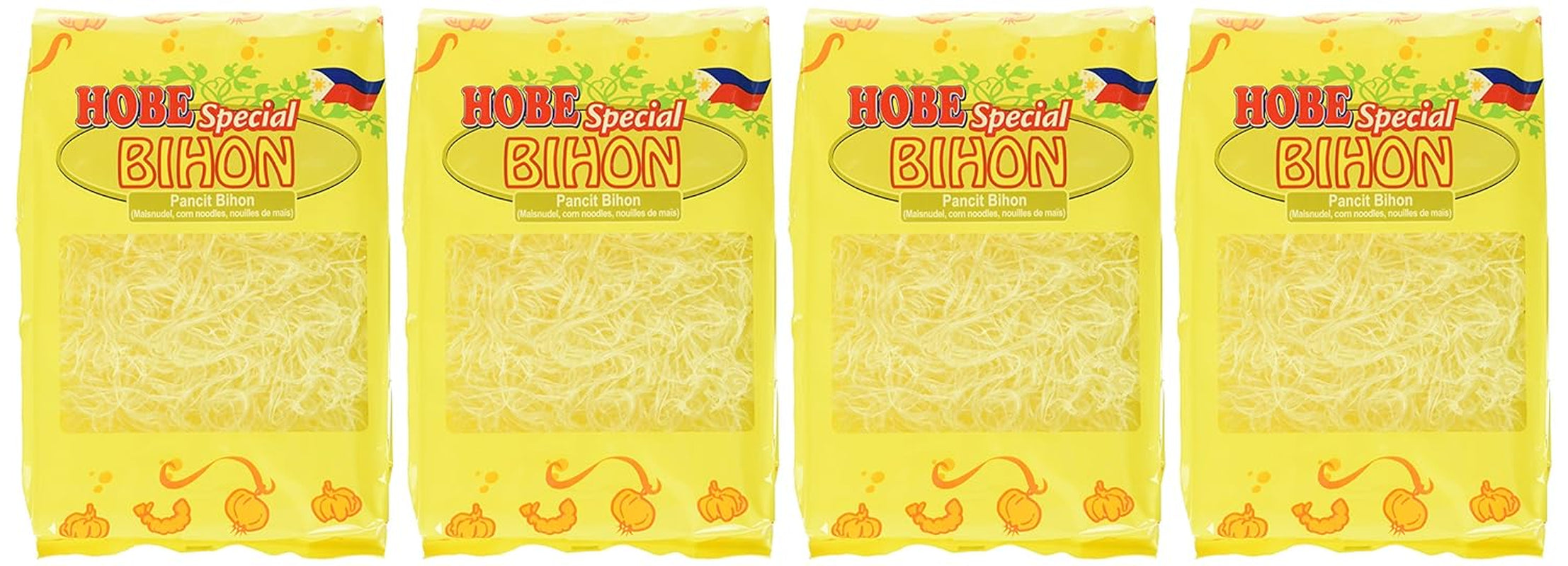 Pancit Bihon nudler, pakke med 4 (pakke med 4 x 227 g)