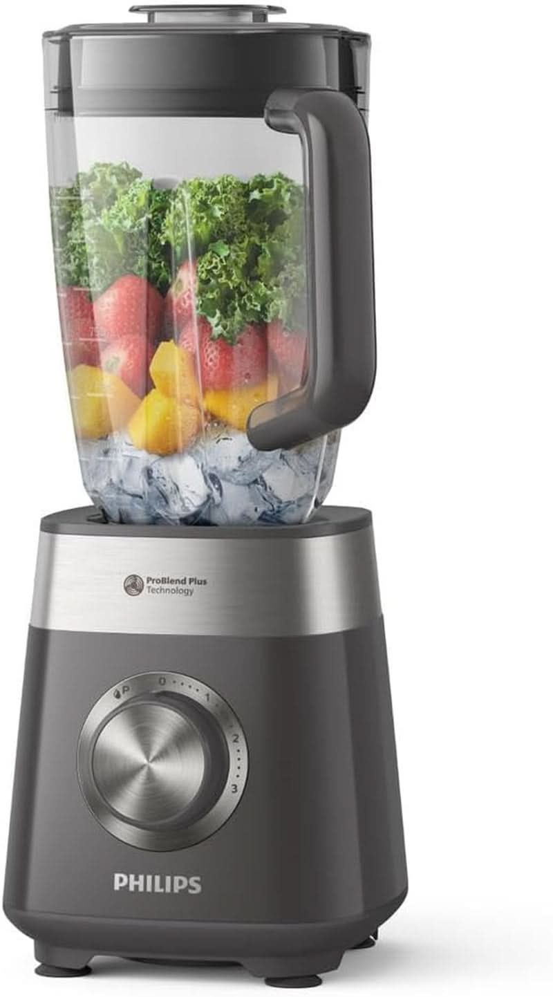 Philips Standmixer Og Smoothie Maker – 600W, 2-Liter-Becher, Homeid-App, 2 Geschwindigkeitsstufen + Impulsfunktion, Problend, Ice-Crush-Funktion (HR2291/41) Køkken Naty Shop 1000 Watt