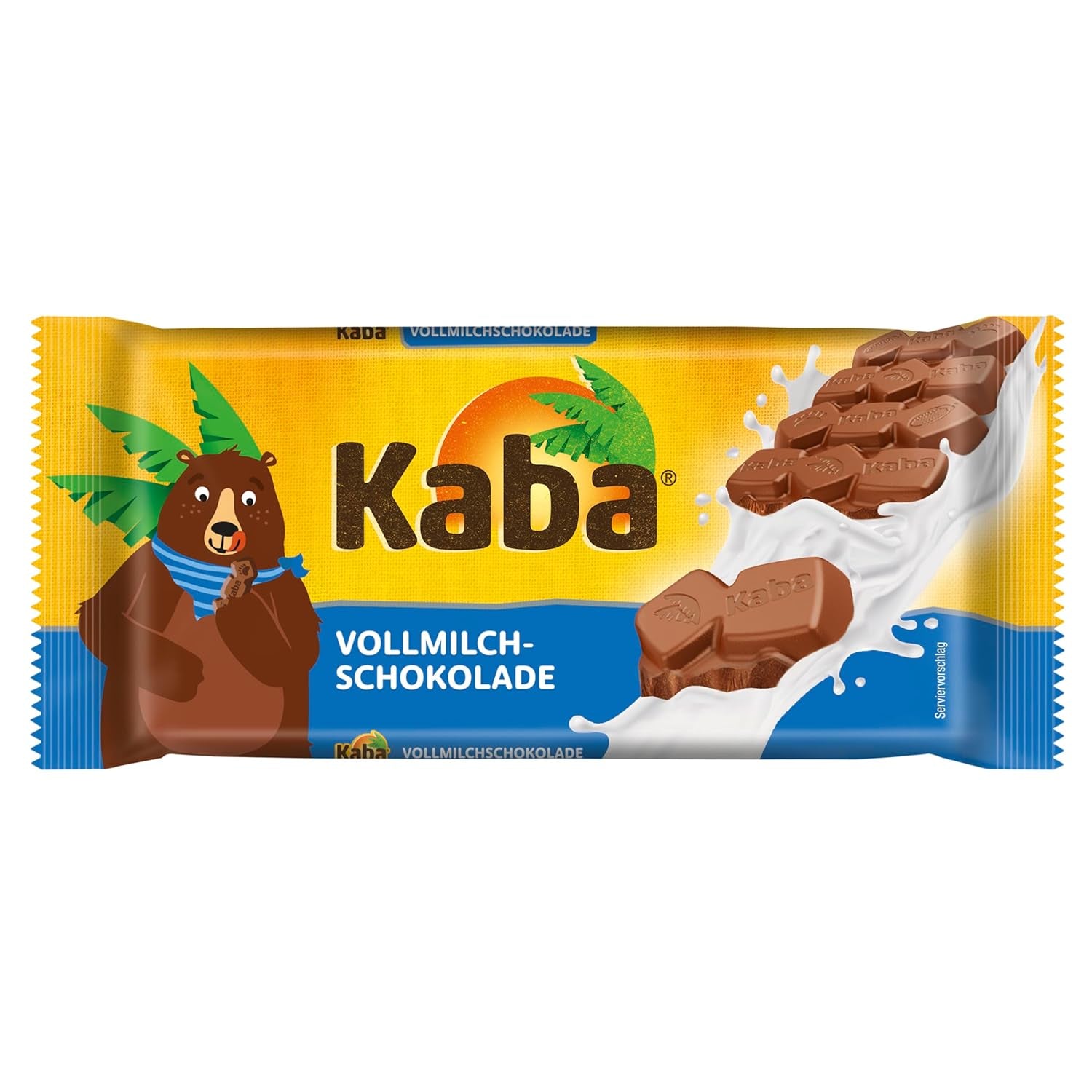 Kaba sødmælk og mælkeflødechokolade, fyldt chokoladebar, 90g bar, smelte-i-mund-chokolade med let mælkecreme og Kaba original smag