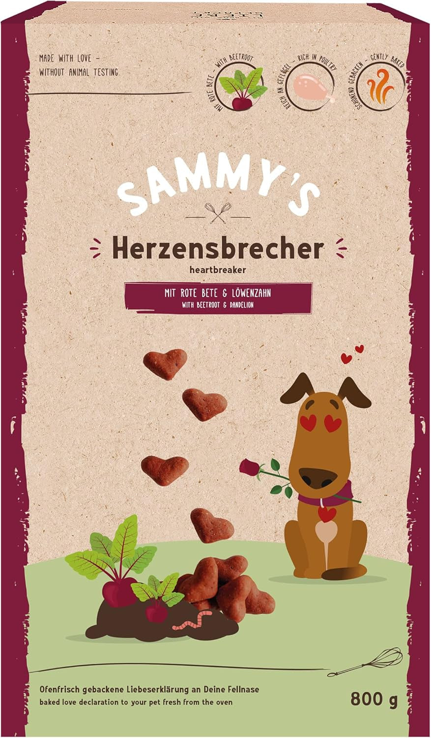 Monede de muesli Sammy's | Gustări crocante coapte pentru câini | Monede de muesli din 5 cereale pentru prietenul tău blănos de talie mare (peste 30 kg) | 1 kg