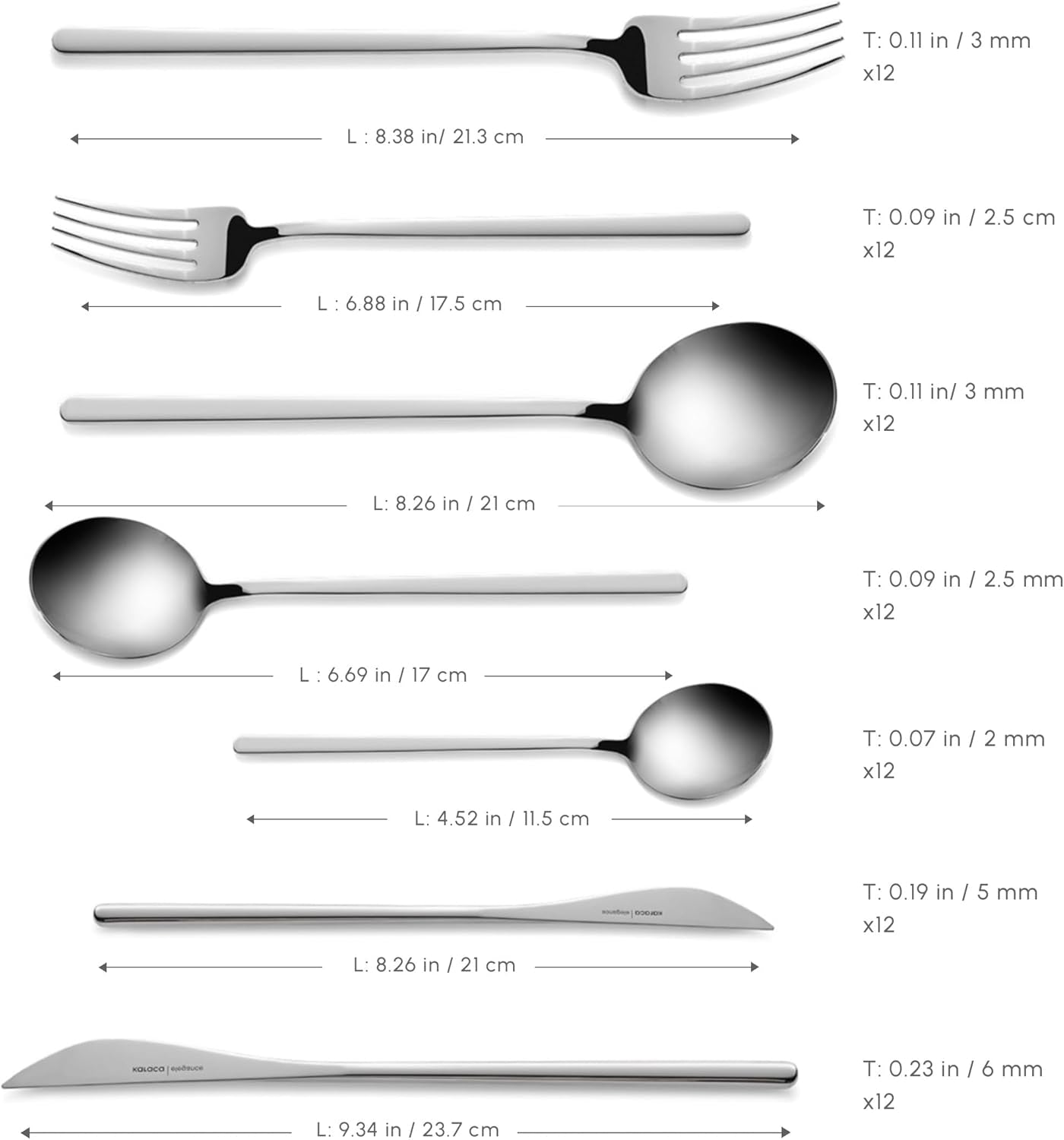 Karaca Focus Elegance, 84-delt bestiksæt, 12 personer Kitchen Naty Shop