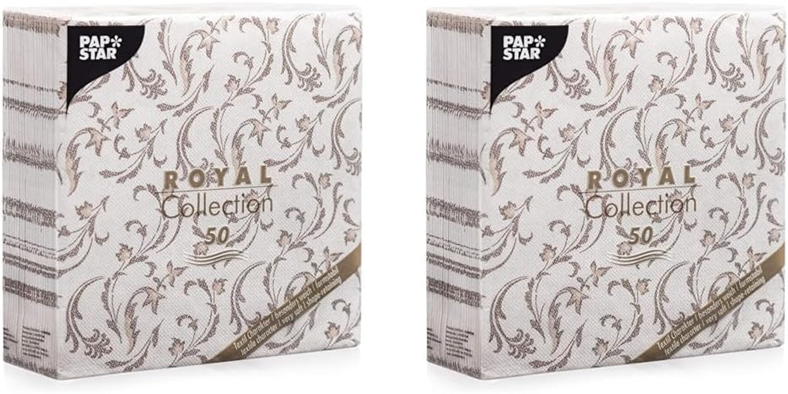 Papstar, 50 de șervețele "ROYAL Collection" 1/4 fold 40 Cm X 40 Cm Bordeaux "Damascato", #84999