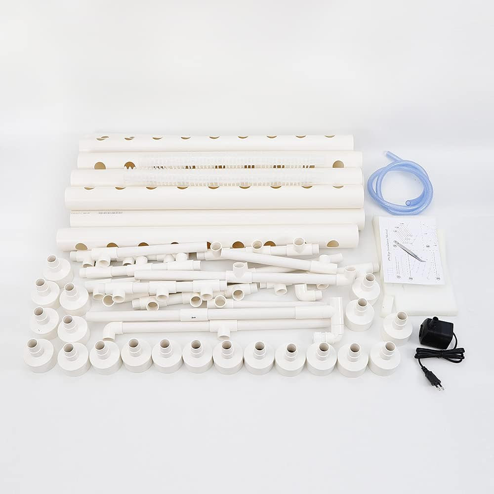 Pflanzen Pflanze Hydroponic System Grow Kit 90 Plantesteder Drei Layer Satz GemüSe Tool Garten Systeme Plante Grøntsag Hydrokultur Hydroponische Garden Hydroponik Anbausystem PflanzpläTzen 3Schicht