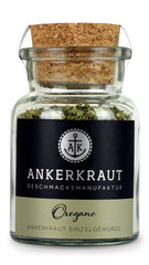 Ankerkraut Oregano Gewürz, tørret gerebelt, perfekt til pizzasuppe tomat og fisk, Kräuter zum Würzen, middelhavsküche für zu Hause, Lecker Kochen, 20g im Korkenglas