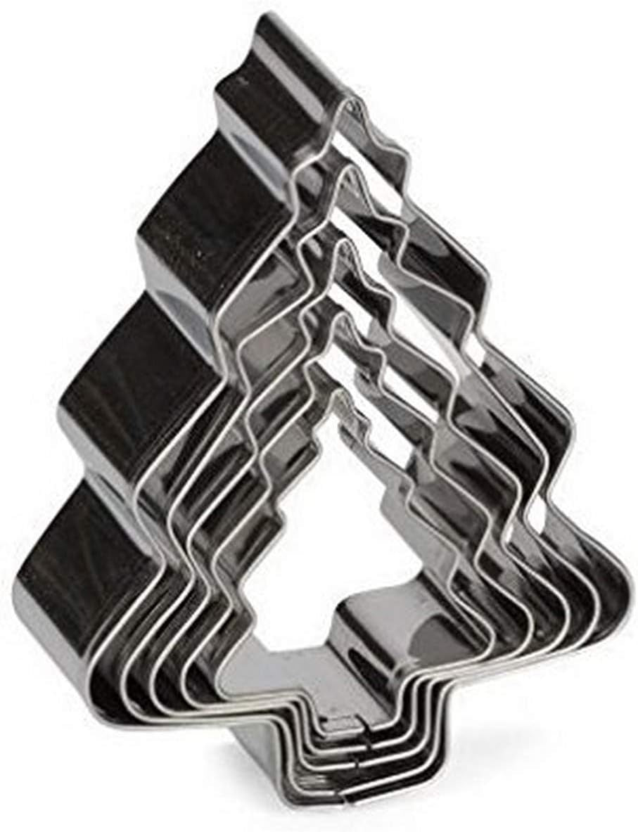 Set de forme pentru biscuiți Brad 2010, 5 piese