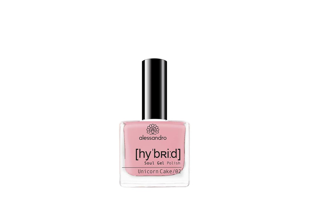 Oja HYBRID alessandro Pink Melon - nuanță vibrantă de roz cu particule fine de sclipici - Unghii perfecte în doar 3 pași, fără LED - rezistă până la 10 zile! 8 ml
