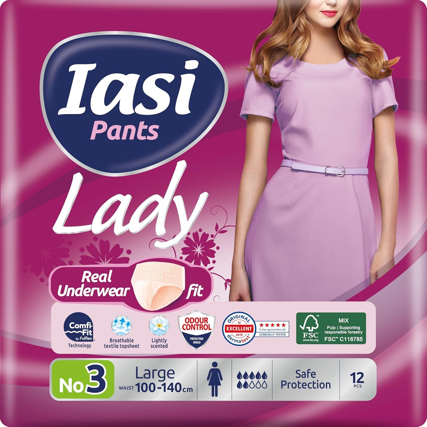 LADY Pants 48 Engangsurininkontinensbukser Absorbans Plus Størrelse S til kvinder 48 stk.