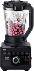 Braun Hochleistungsmixer Powerblend 9 JB9040 – Standmixer Mit Glas-Mixkrug, 18 Mixprogram, 10 Geschwindigkeiten + Pulsefunktion, Heiße Suppen Funktion, Reinigungsprogramm, Stampfer, 1600 W, Schwarz Kitchen Naty Shop