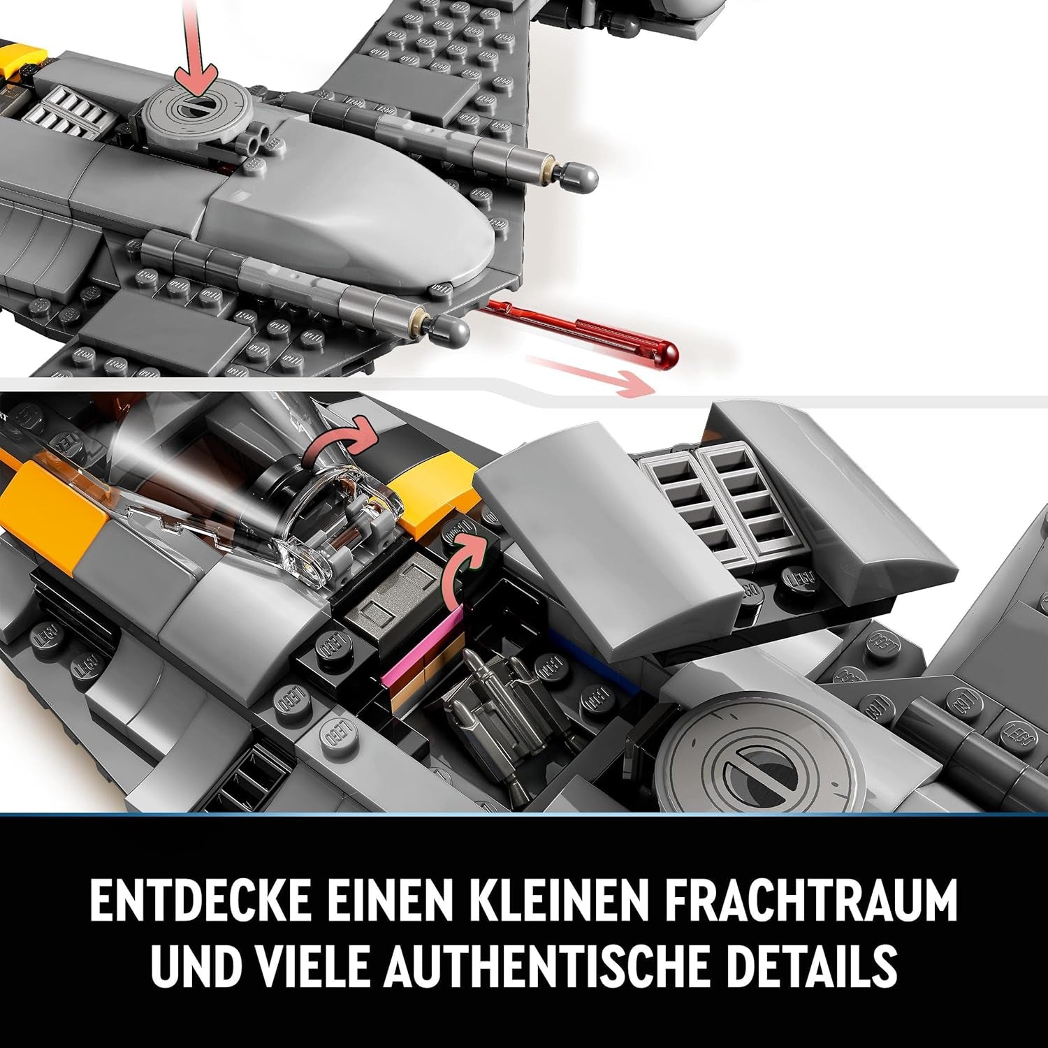 LEGO Star Wars Mandalorian Fighter N-1 fra Boba Fetts bog Byggelegetøj med rumskib Sæt med 4 figurer inklusive Baby Yoda figur 75325 Byggesæt Besuche den LEGO-Store