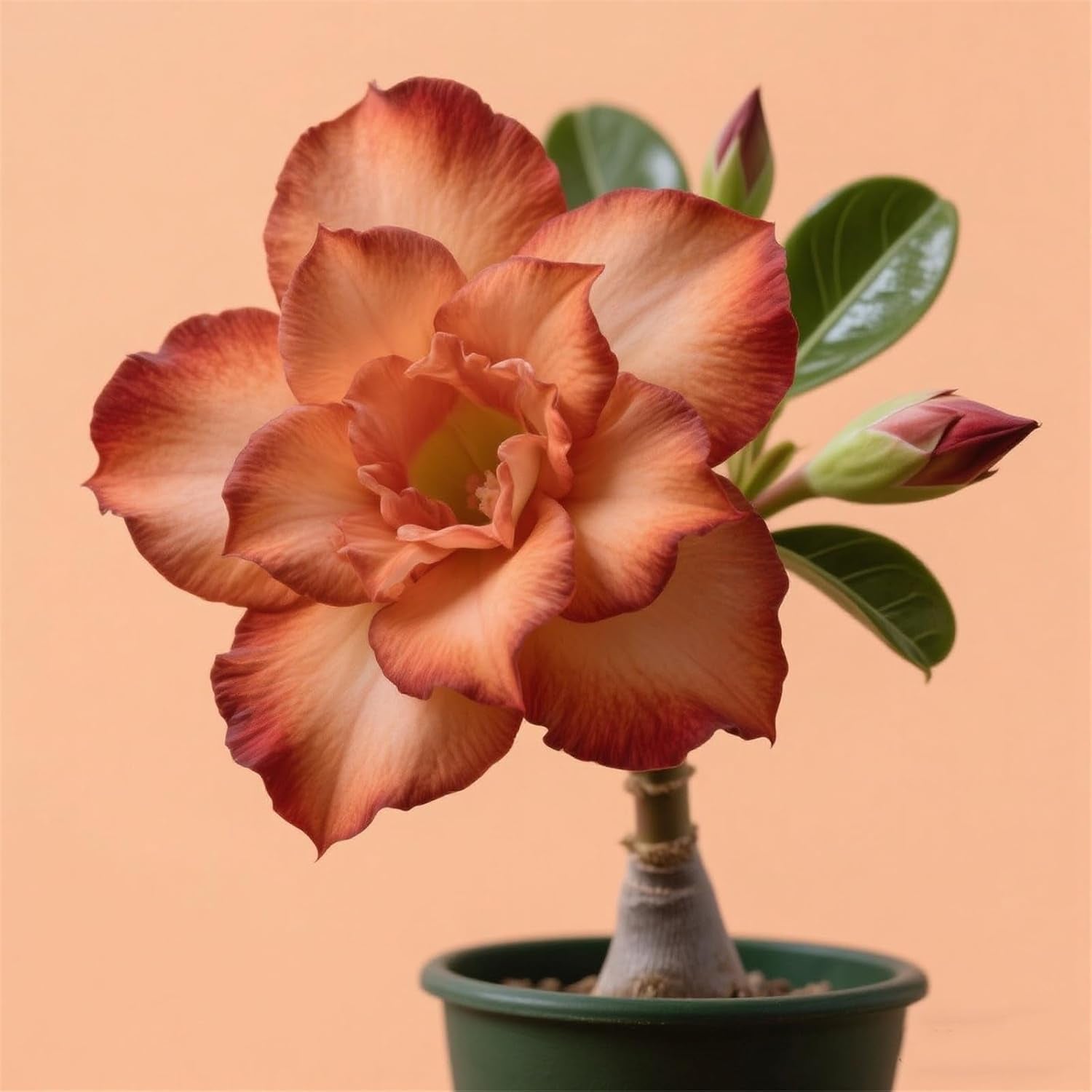 Lebende Pflanzen,Winterhart pflanzen, Mehrjährige Blumenzwiebel ist winterhart, Mysteriöse magische Glühbirne, Blumenzwiebel Mix,3 år-1 Wüstenrose knollen -I