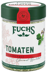 Fuchs Gewürze - Tomat Gewürz - Gewürzsalz für Tomatenbrot, Frühstücksei eller Steak - naturlige ingredienser - 90 g i wiederverwendbarer, genbrugsbarer Dosis