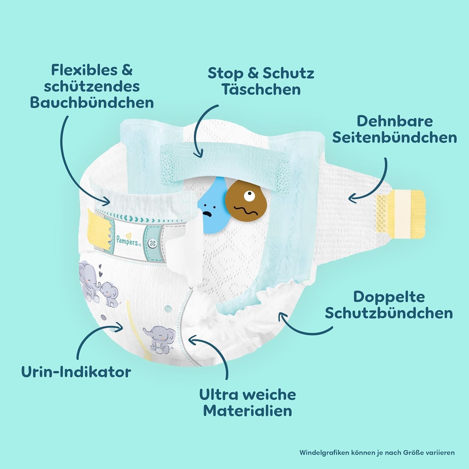 Pampers Premium Protection Størrelse 6, 144 bleer, 13 kg-18 kg, vores #1 hud- og lækagebeskyttelse