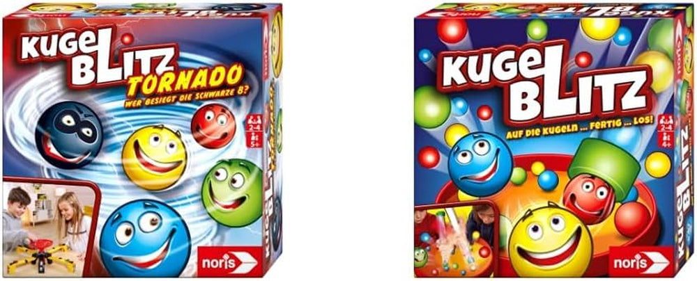 Noris 606064480 Kugelblitz, det lynhurtige actionspil med læringseffekt i forskellige spilvarianter, fra 4 år