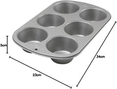 Wilton 445291 445291 Jumbo muffinform, non-stick belægning, 6 huller, 4,5 X 22,2 X 34,2 cm, stål Bageforme og plader Naty Shop