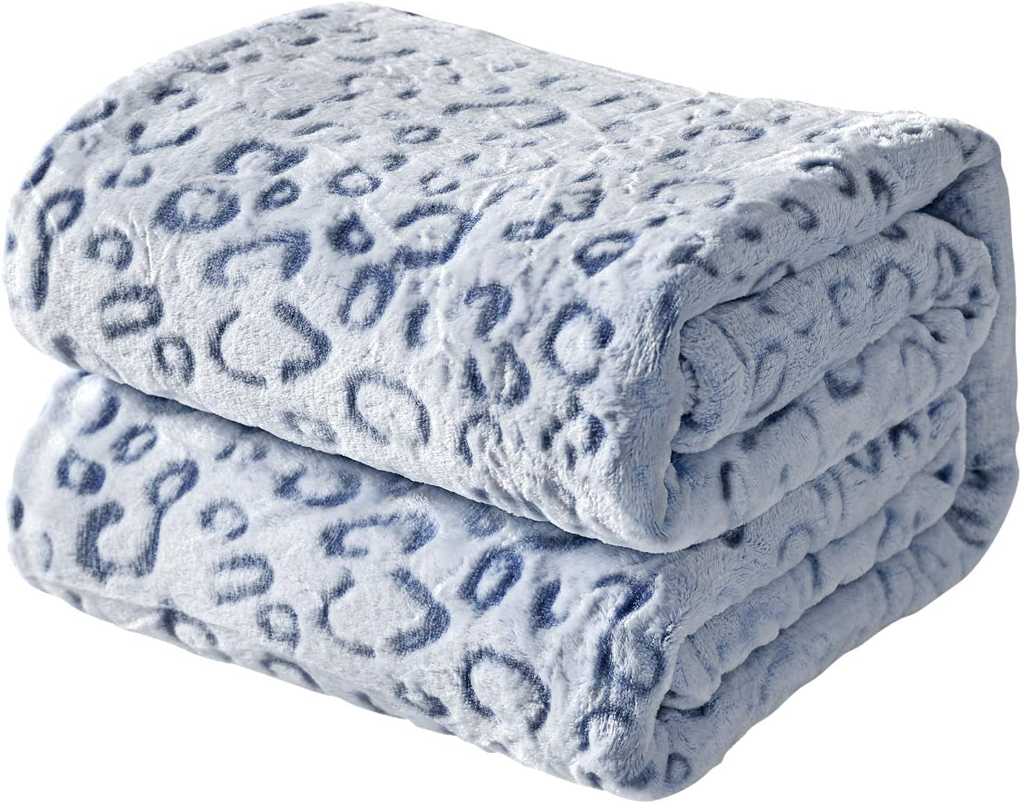 FY FIBER HOUSE flannel fleece plaid, mikrofiber tæppe med 3D gepard print, 228 X 274 cm, lilla Dyner og dyner Naty Shop Leopard blå 40"X50"