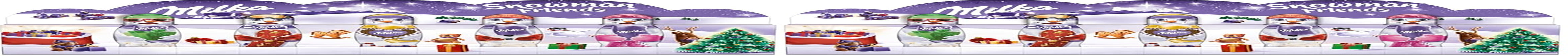 Milka Snowman Friends Alpine Milk - Mini snemænd lavet af fin alpin mælkechokolade - 5 x 15g