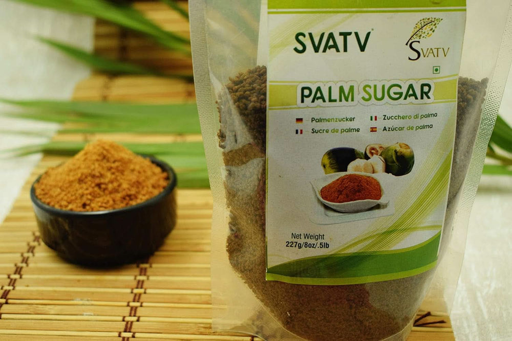 SVATV Brunt palmesukkerpulver, 227 gram Sweeteners Naty Shop