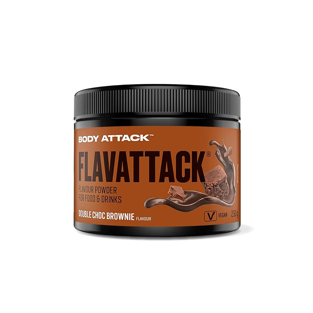Body Attack Flavattack®, Double Choc Brownie, 250G / 83 portioner Aromas Naty Shop 250 gram Double Chocolate Brownie