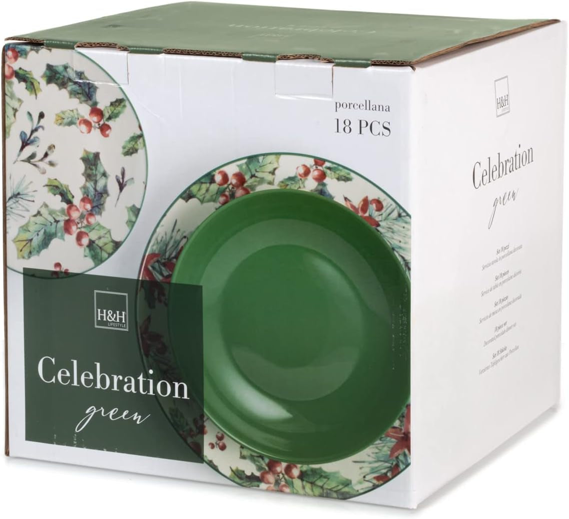 Serviciul Natalizio 18 Pezzi Celebration Green