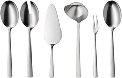 WMF Corvo Besteck Set 12 Personen, 66 Teilig, 60 Teile Mit Servierbesteck, Hohlheftmesser, Cromargan Protect Mattiert, Kratzbeständig, Spülmaschinenfest Bucatarie Naty Shop