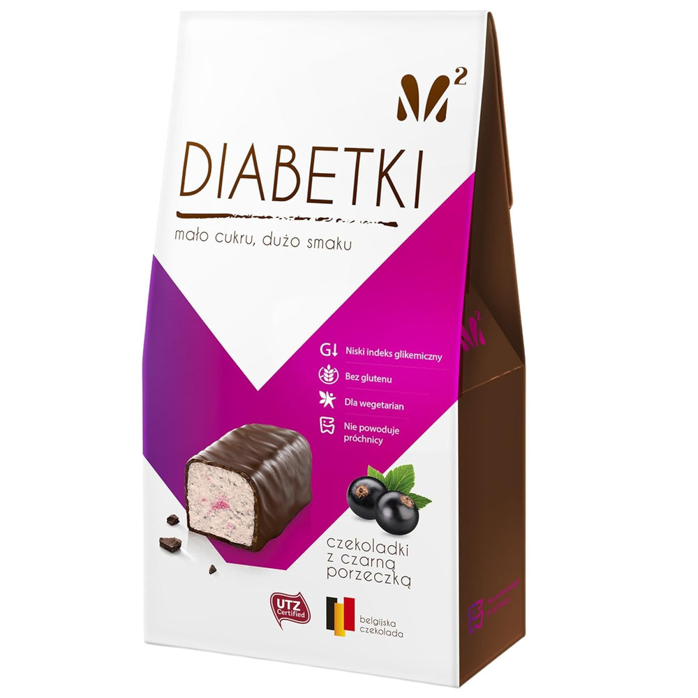 DIABETKI hasselnøddepraliner, sukkerfri chokolade, lækre slik til bevidste og diabetikere, glutenfri og vegetariske snacks 100g