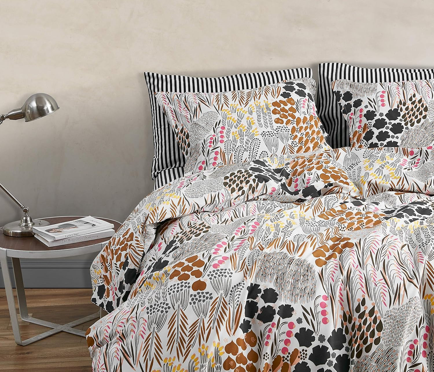 MARIMEKKO Queen Sengesæt, Bomuld Percale Sengetøj med matchende pudebetræk, Husindretning året rundt (Pieni Letto, Multicolor, Queen Size Seng) Naty Shop dyner og dyner
